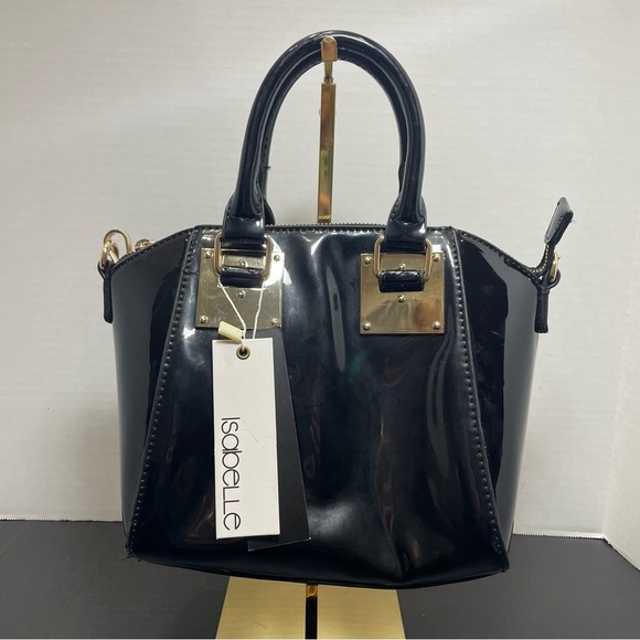 isabelle Handbags - Isabelle purse with crossbody strap. Vegan leather. See pics small flaws. NEW.